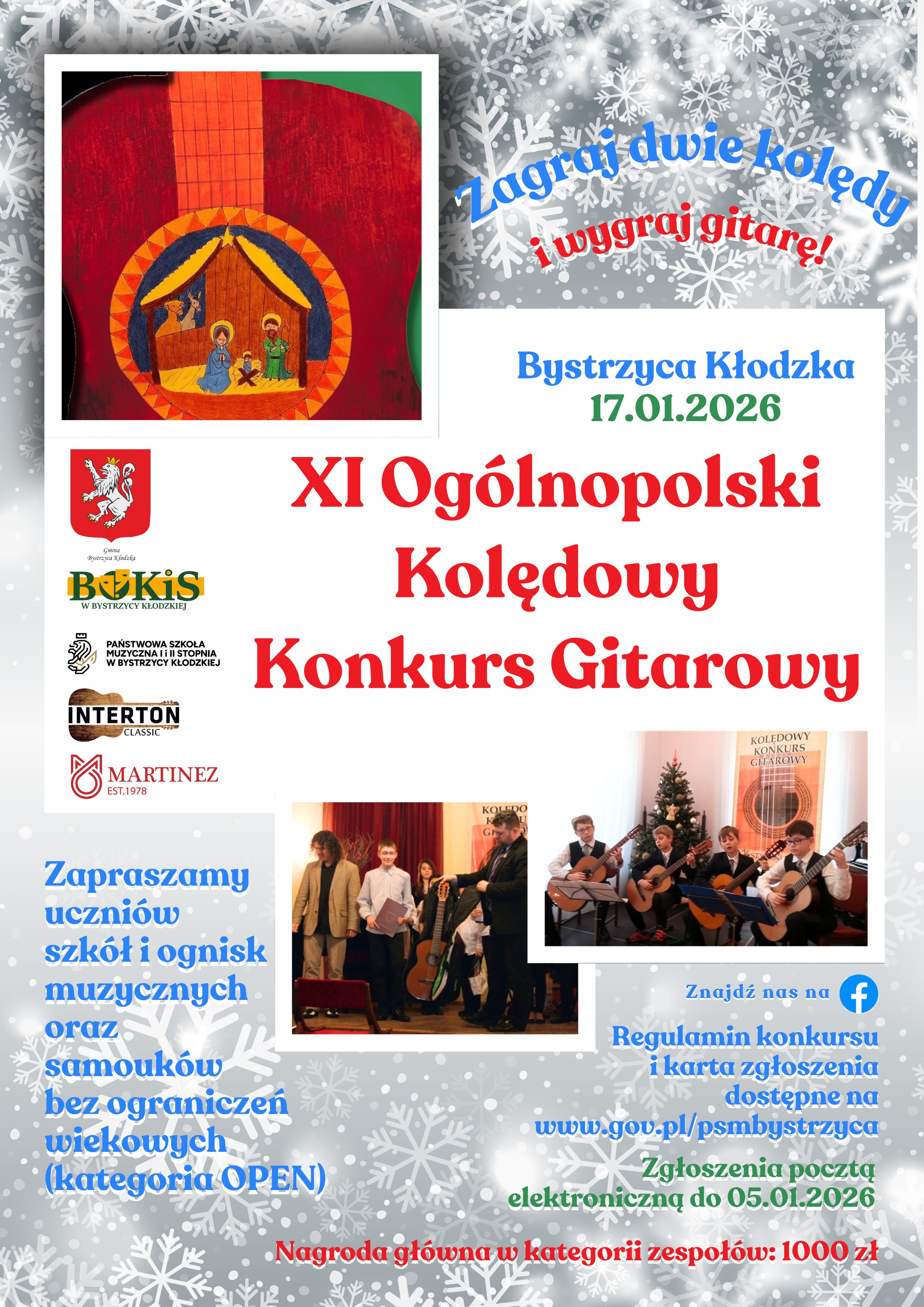 XI OGÓLNOPOLSKI KOLĘDOWY KONKURS GITAROWY