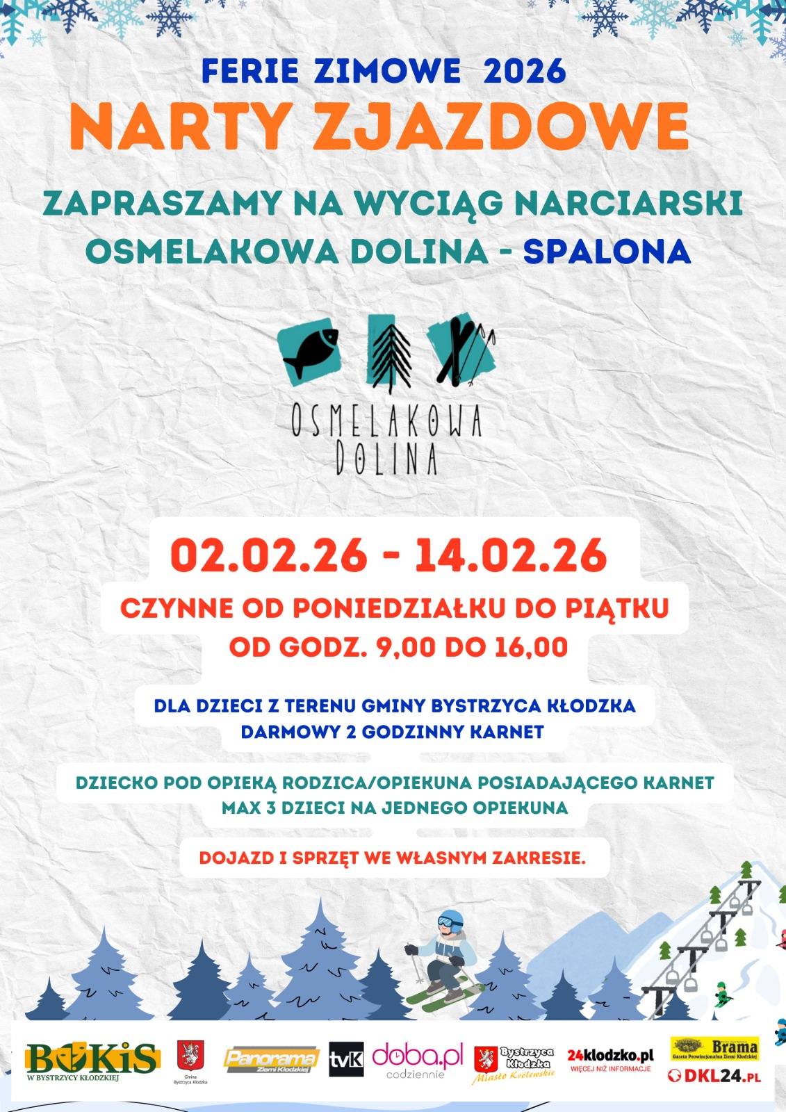 NARTY ZJAZDOWE - ZAPRASZAMY DO SPALONEJ