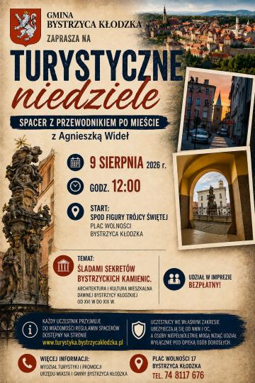 TURYSTYCZNE NIEDZIELE - SPACER Z PRZEWODNIKIEM PO MIEŚCIE